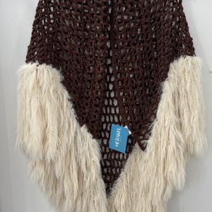 Capa Boho flecos marrón